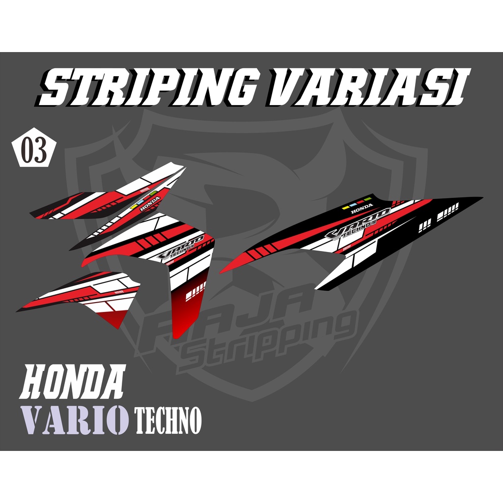 Striping Honda Vario Techno_Stiker Striping Vario Techno 110 Custom Minimalis Kode 03