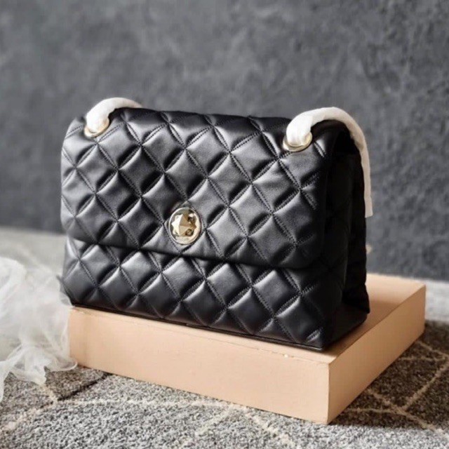 kate Spade Natalia Medium flap black quilted
