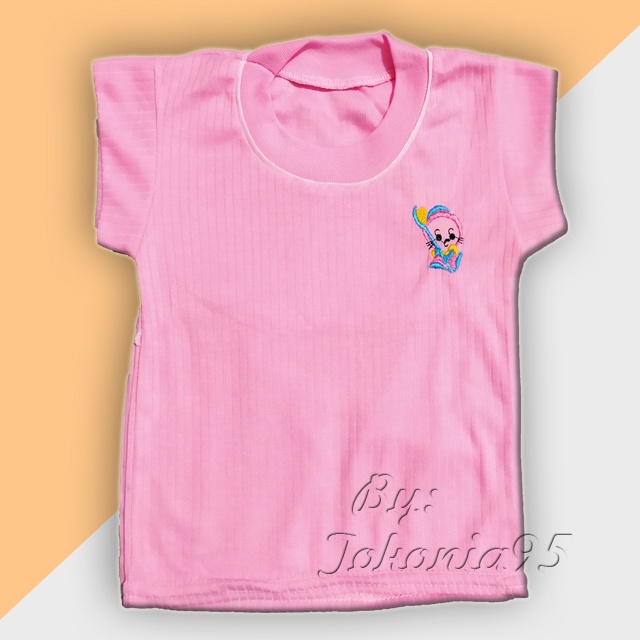 Kaos Oblong Salur Polos Anak Unisex