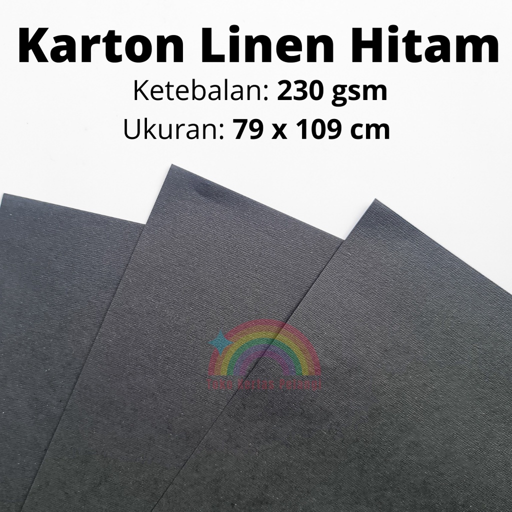 karton linen hitam /karton hitam/karton manila isi 5 pcs uk A1 tebal 220 gsm