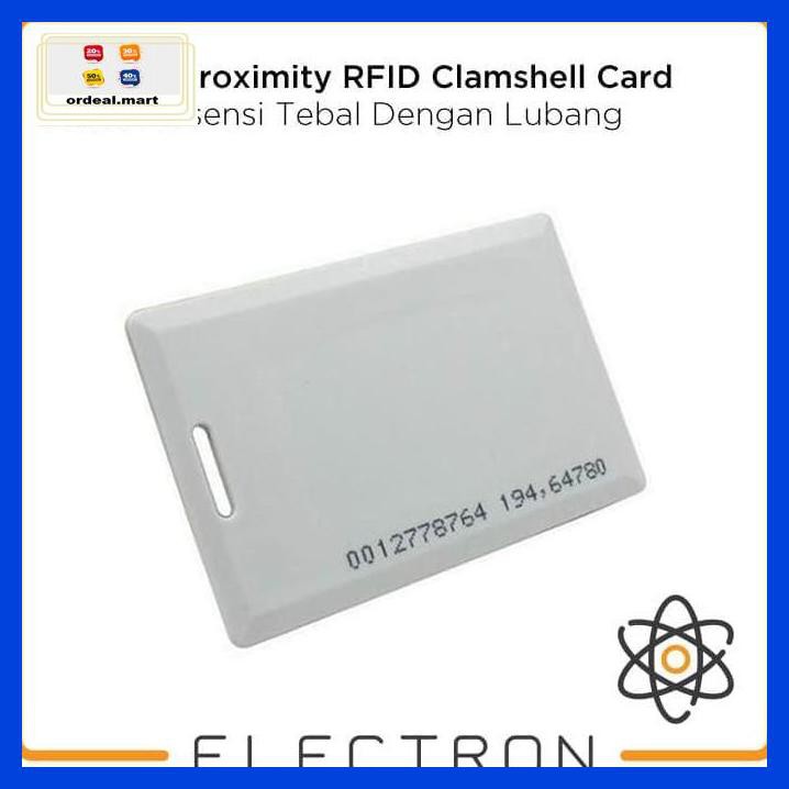 

6Rtiut7- 125 Khz Clamshell Uid Rfid Proximity Card Tag Kartu Tebal Lubang 5Ea5W5-