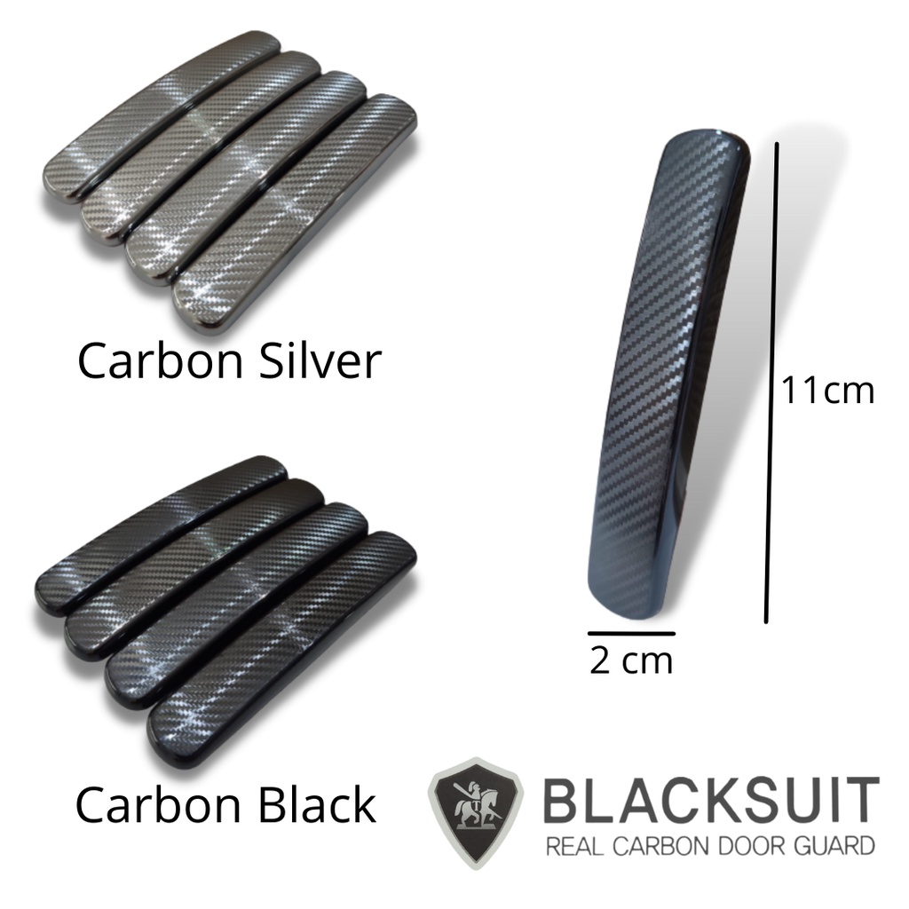 Door Guard Pelindung Pintu Mobil Blacksuit Real Carbon Premium Original