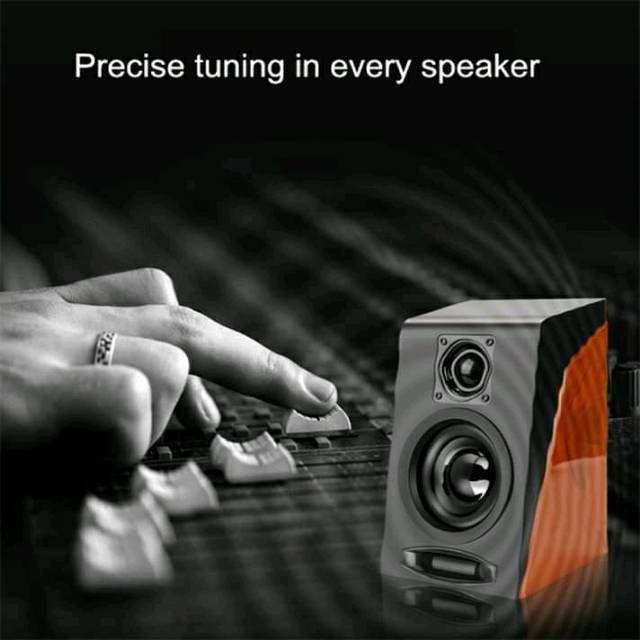 Grab Medan Speaker Audio First Eye 950 HiFi Desktop Multimedia Stereo 2.0 Channel - Black/Brown