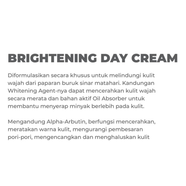 Brightening Day Cream Benings Skincare by Dr Oky (Benings Clinic) Alpha-Arbutin