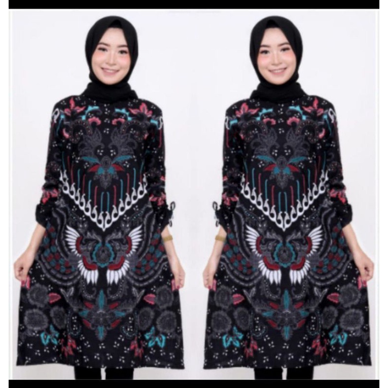 TUNIK BATIK /ATASAN BATIK WANITA MUSLIM /Lengan Panjang Size M,L,XL,XXL