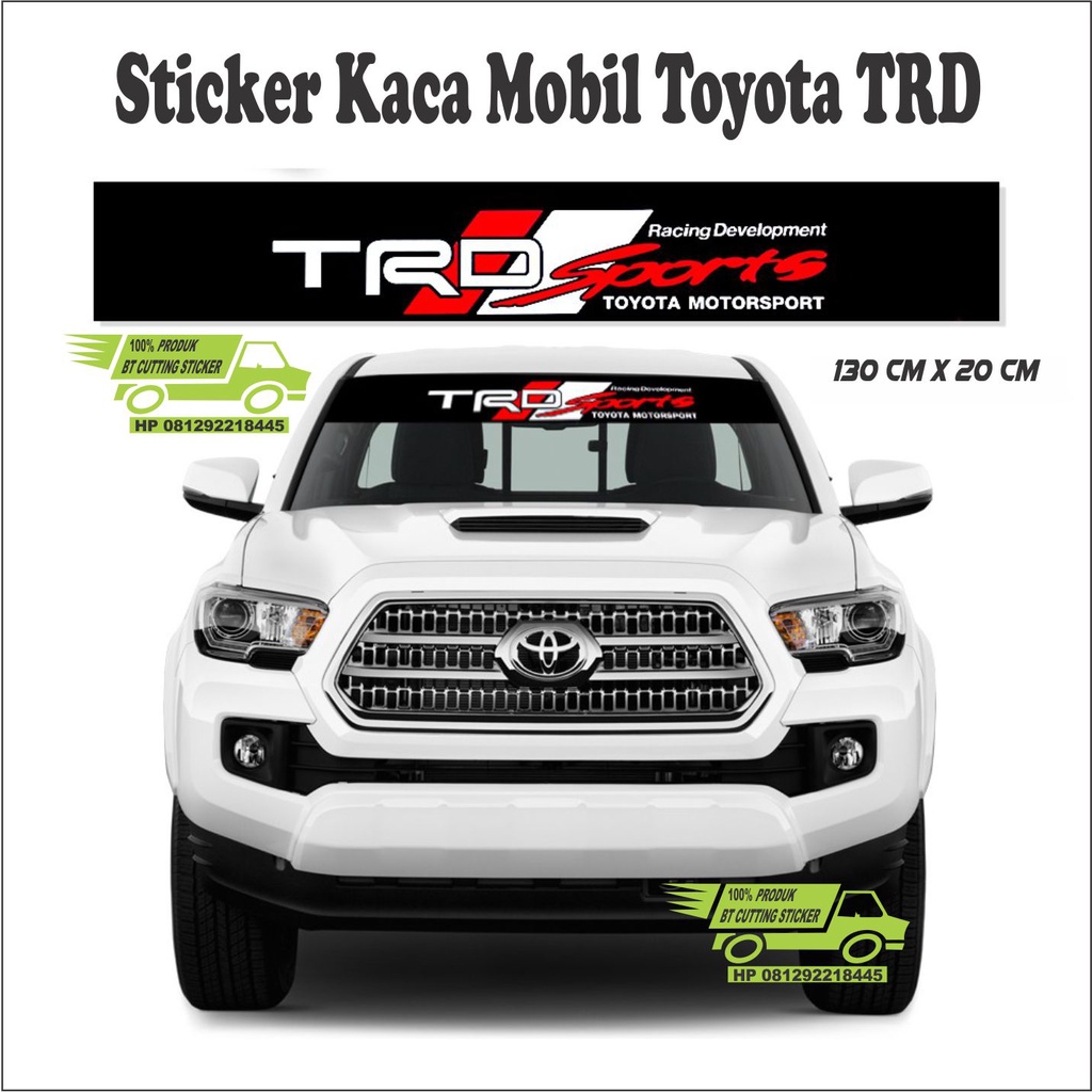 T72 Stiker mobil kaca depan Toyota TRD Pelindung pelindung panas Stiker Kaca Depan Mobil Toyota TRD