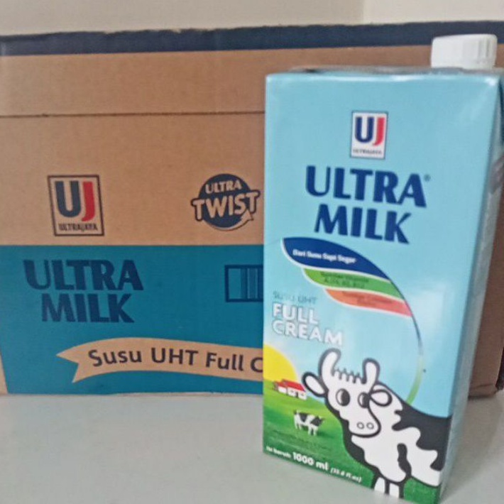 

Ultra Milk Susu UHT Full Cream 1 Liter 1 karton isi 12 pack