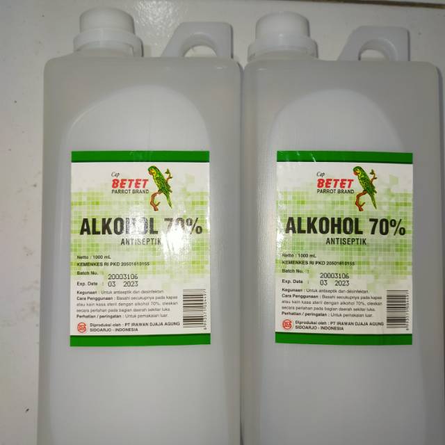 Alkohol 70% Disinfektan / Steril 1 Liter MERK Betet