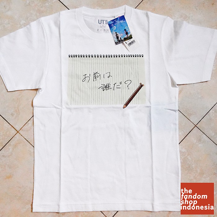 [READY STOCK] Kaos/T-Shirt Makoto Shinkai Your Name Uniqlo "Mitsuha's Notes" OFFICIAL