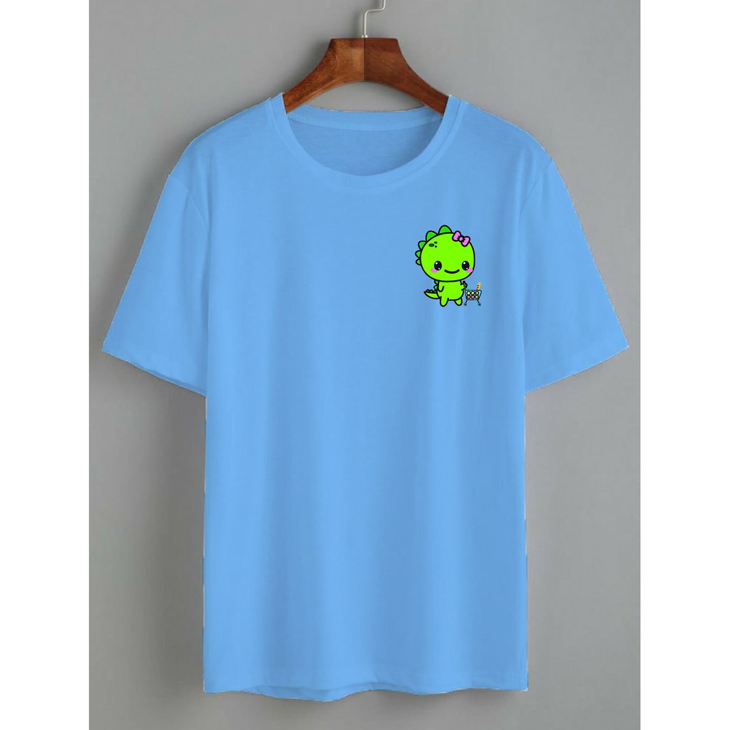 kaos CUTE DINO SHOPPING/ kaos wanita / KATUN 24S