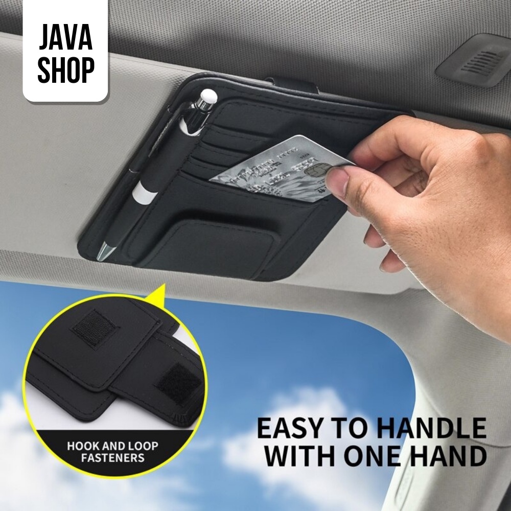 JAVASHOP Tempat Kartu Mobil Visor Car Organizer