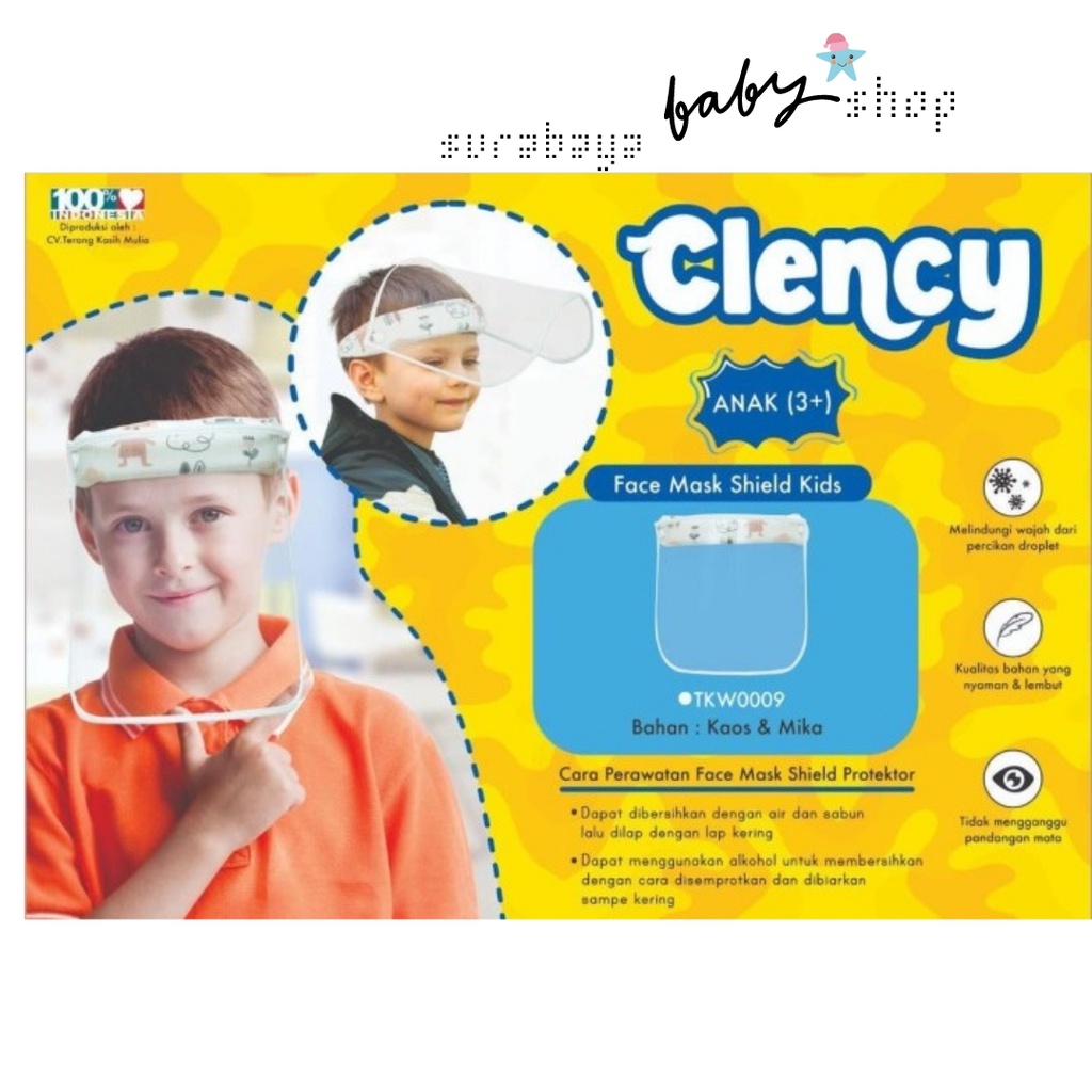 CINTAKA / CLENCY FACE SHIELD ANAK / PELINDUNG WAJAH ANAK / FACE SHIELD ARCYLIC KARAKTER / ARCYLIC NAIK TURUNTKX009/TKW009