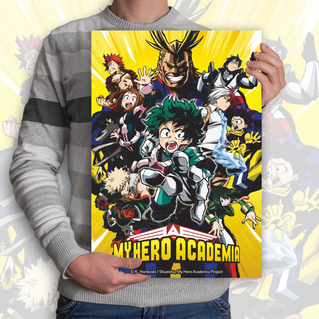 Poster Boku no Hero Academia Anime My Hero Academia A3+ Deku Midoriya Izuku Bakugo Todoroki-1 BNHA S1