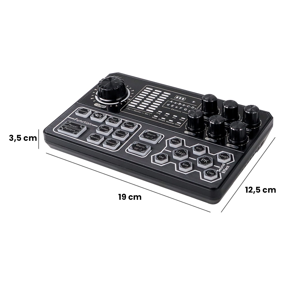 Crust Pro Sound Card P5 Mixer Bluetooth Portable Live Broadcast Karaoke - P5 - Black