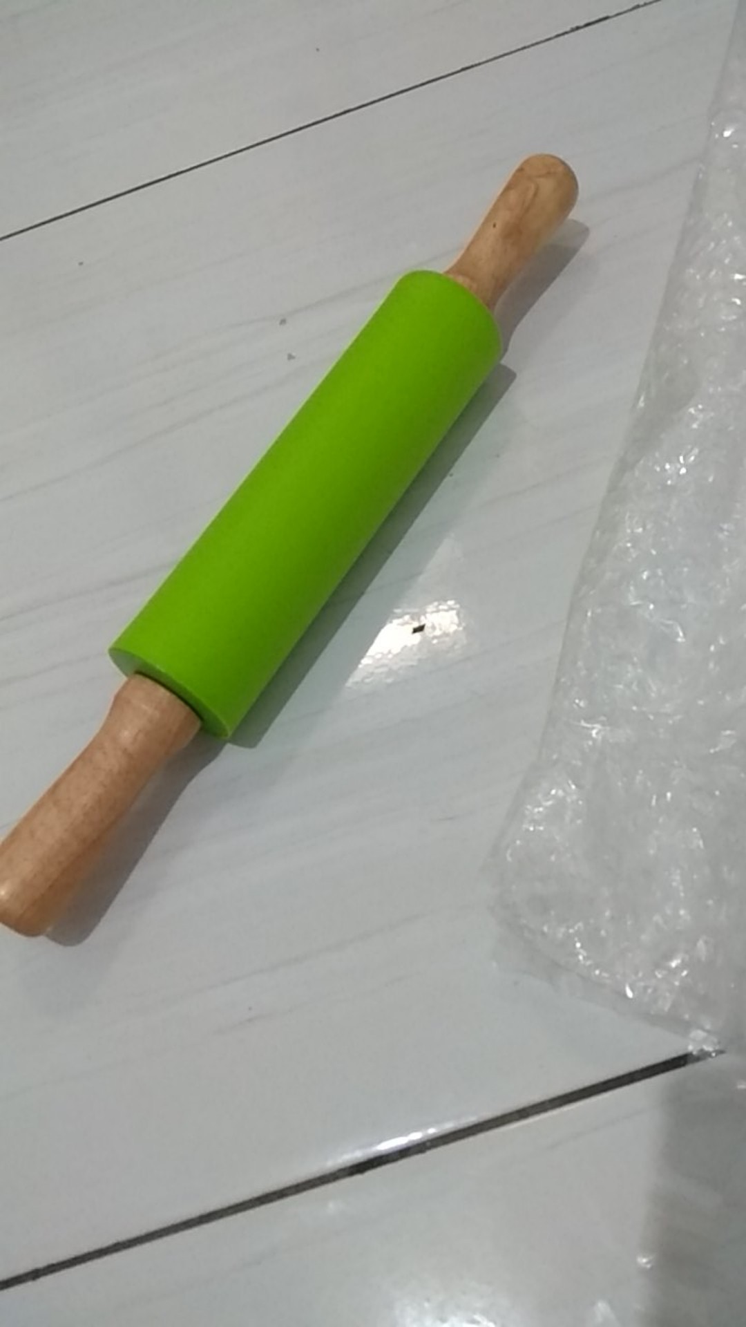 M/l Non-stick Silicone Rolling Pin Gagang Kayu Kue Adonan Tepung Roller Alat Dapur Memasak Kue
