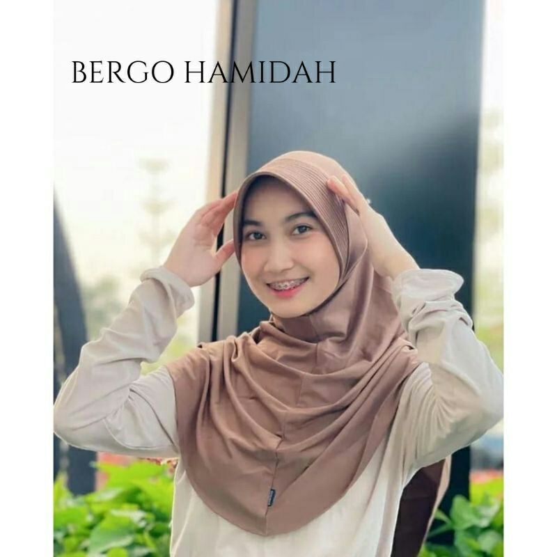 Bergo hamidah ukuran m/Hijab instan ukuran m/Bergo sekolah