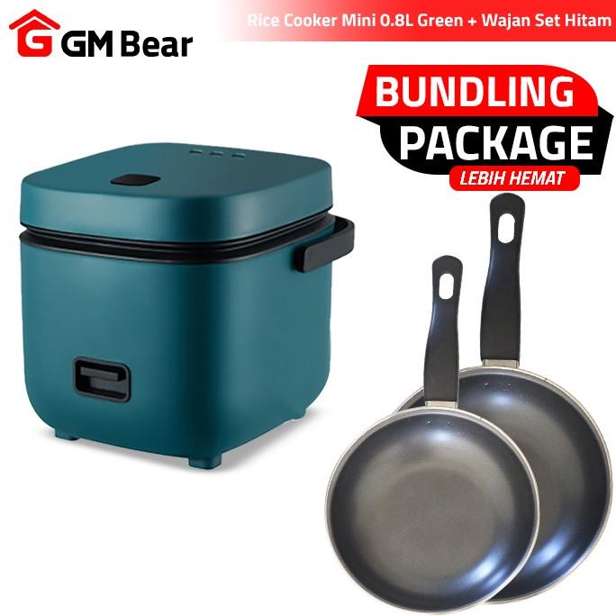 (BUNDLING) GM Bear Rice Cooker 1222 + Wajan Penggorengan Set 1239