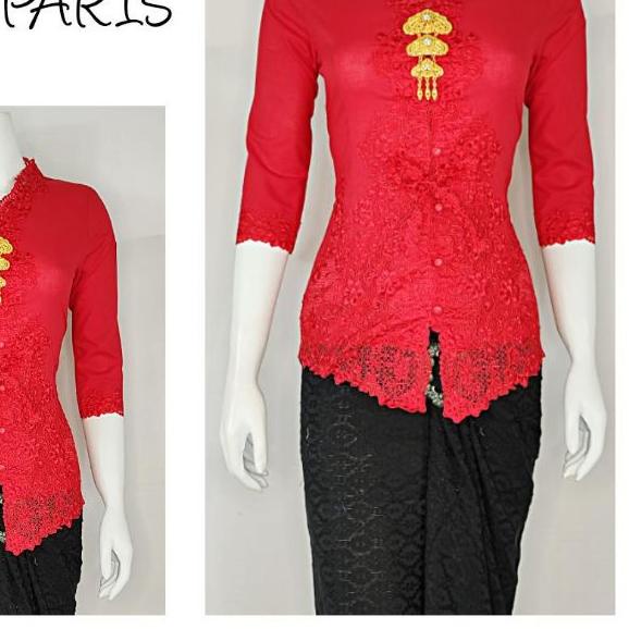 ✵ Indah KEBAYA ENCIM MODERN LENGAN 7/8 BORDIR SENADA Katun Paris KEBAYA WISUDA KEBAYA KATUN KEBAYA A
