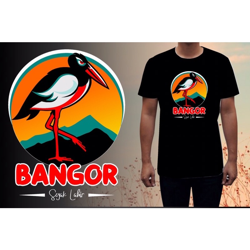 Kaos Plesetan Lucu Logo Bangor