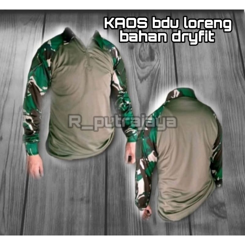 KAOS TACTICAL BDU FULL DRYFIT l KAOS BDU PANJANG LENGAN RIB