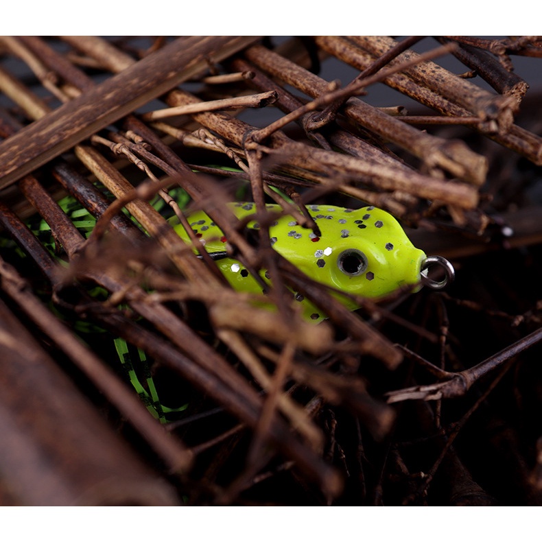 5.5cm 12g Umpan Katak Umpan Pancing Soft Frog Dengan Kait Ganda Lure Umpan Palsu Soft Bait Color Tail Frog