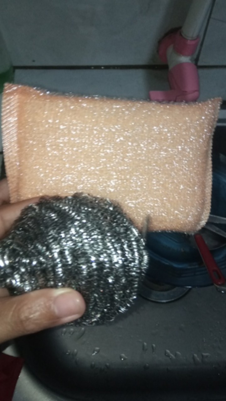 Sabut / Kawat Besi Stainles Cuci Panci / Kuali Stainles Anti Karat