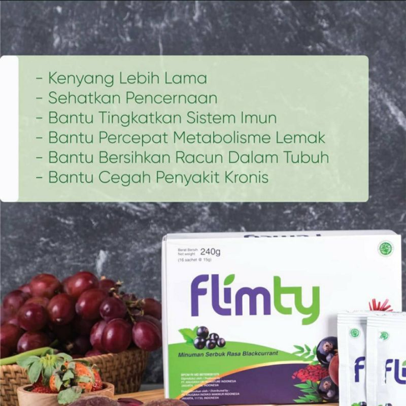 FLIMTY FIBER ORIGINAL ECER DIET &amp; DETOX HERBAL PELANGING ALAMI SEHAT HALAL BPOM OBAT KURUS