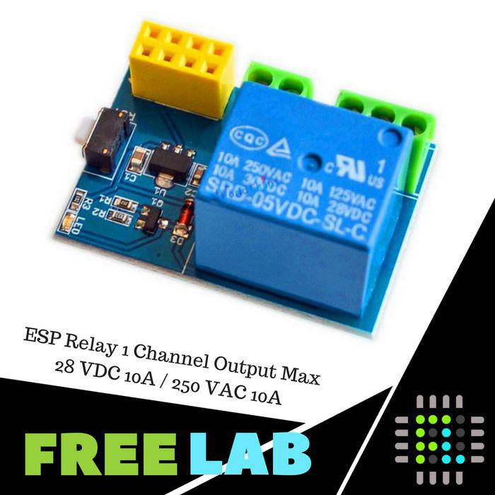 ESP 01 Relay 1 Channel Modul Max Output 250 VAC 10A / 28 VDC 10A
