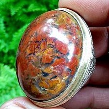 cincin batu akik pancawarna Garut dim jumbo