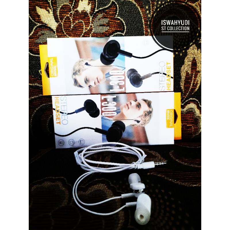 HEADSET HANDSFREE STEREO SUPERBASS L-300 PLUS PACK