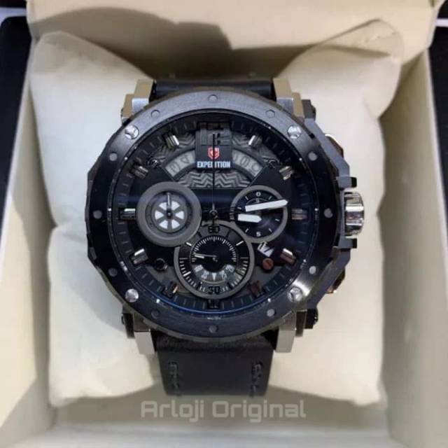 JAM TANGAN PRIA JAM TANGAN EXPEDITION E6402 SILVER BLACK ORIGINAL