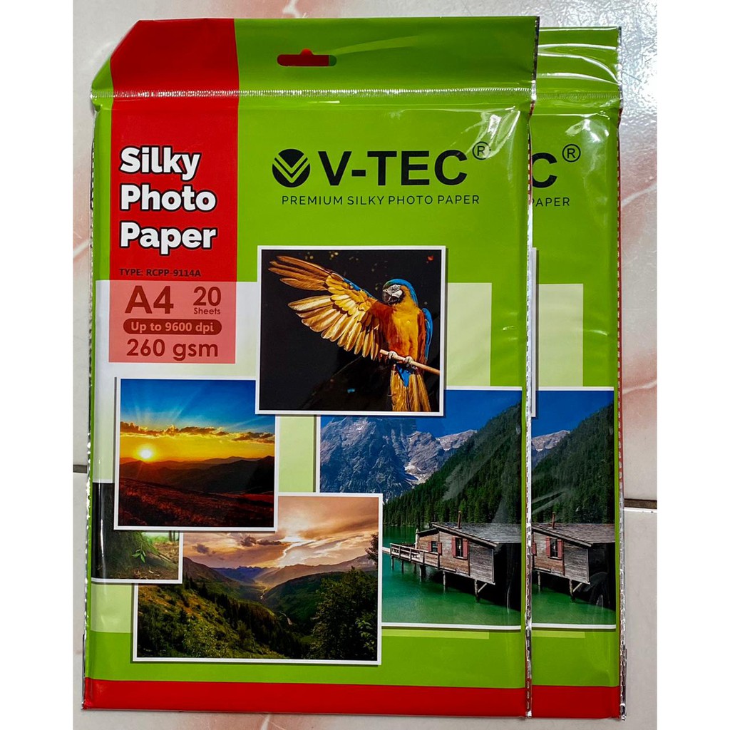 

Silky photo paper V-tec / kertas foto silky V-tec