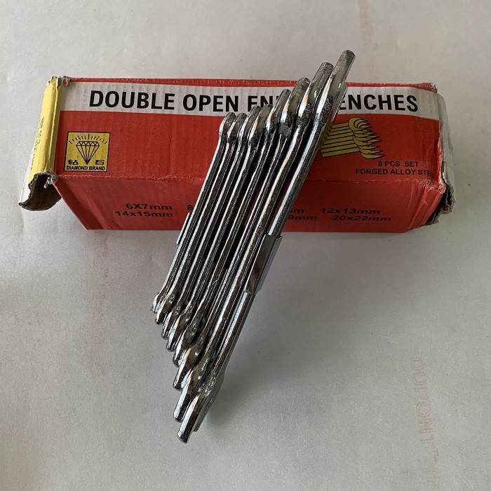 Kunci Diamond Kunci Pas Set 6-22 Kunci Pas 8Pcs Alat Pertukangan Kunci Pas Set 8 Pcs Open End Wrench