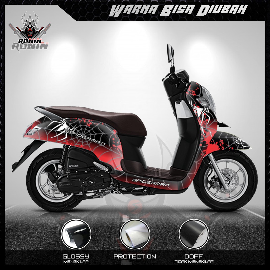 Sticker Decal Full Body Scoopy FI, New Scoopy FI, Scoopy V.3 (Spiderman)