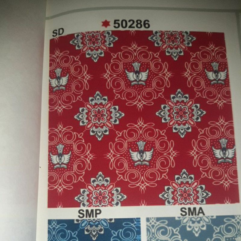 Kain batik seragam SD SMP SMA kontinyu