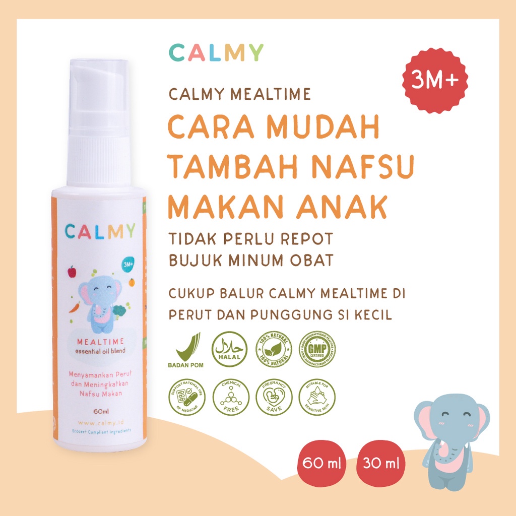 Calmy Mealtime - Minyak Balur Premium Untuk Membantu Menambah Nafsu Makan Anak dan Menyamankan Perut, Solusi Tanpa Obat