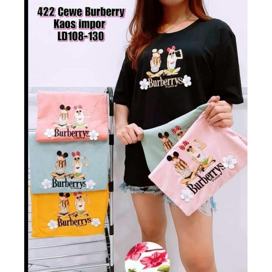 kaos cewek burberry import 422