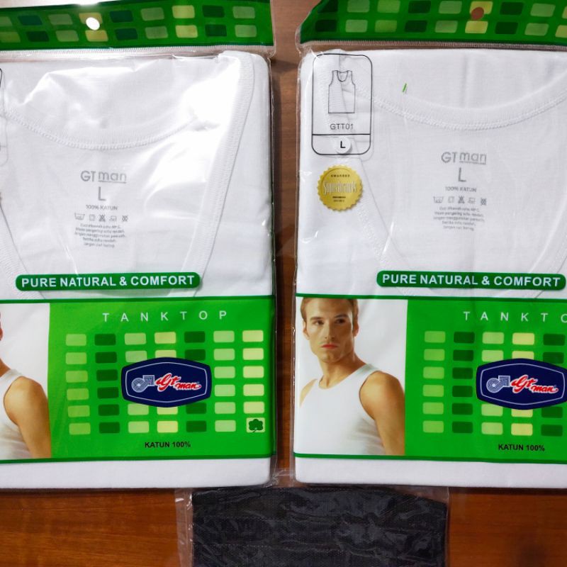 SINGLET GT MAN POLOS PROMO 2 PCS + MASKER 1 PCS GTT