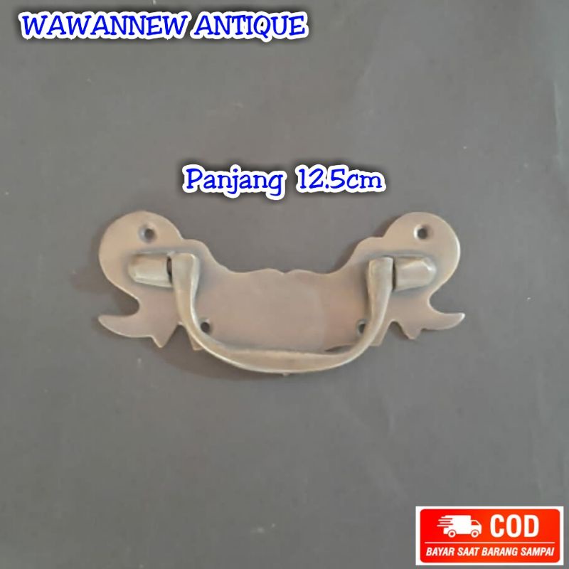 Handle / Tarikan Laci Lemari Jendela Pintu Rumah Kuningan Antik Murah 12.5cm