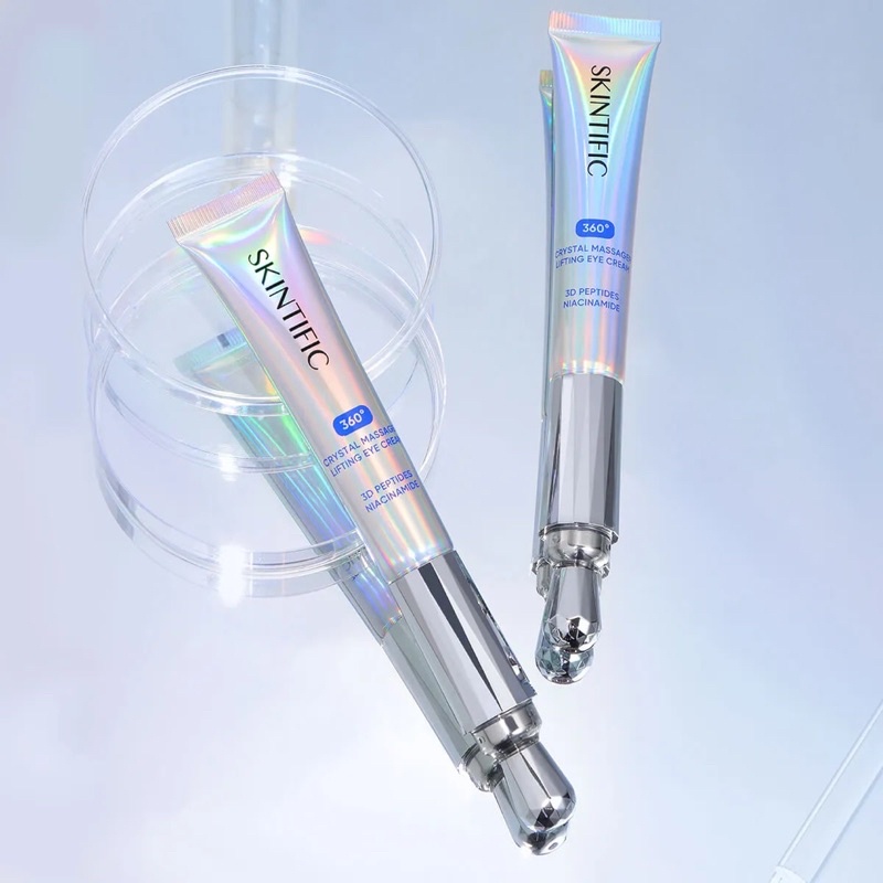 SKINTIFIC 360 CRYSTAL MASSANGER LIFTING EYE CREAM 20gr krim mata panda