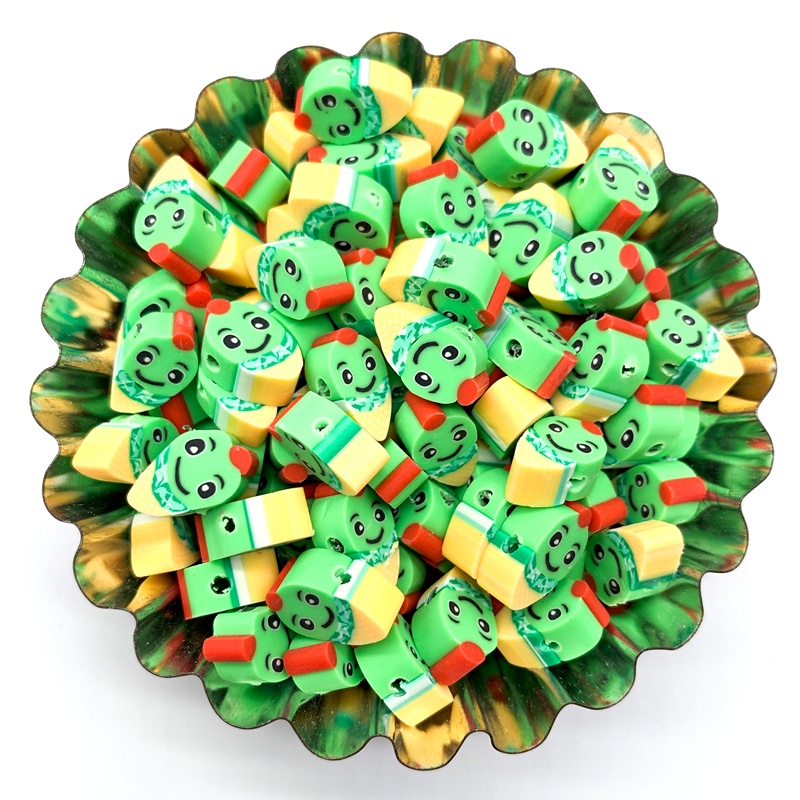 30pcs / lot Manik-Manik Polymer Clay Bentuk Es Krim 12mm Untuk Membuat Perhiasan DIY