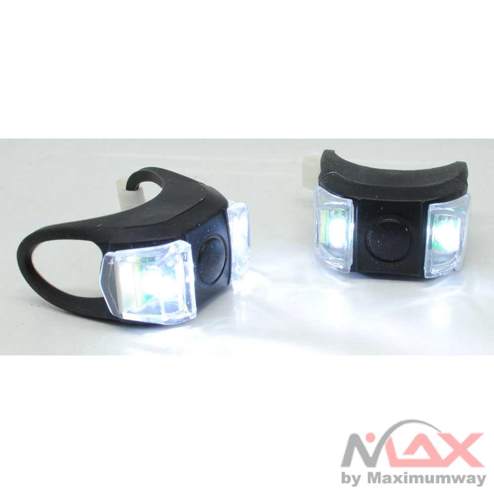 Lampu LED Sepeda Silikon 2 PCS anti air waterproof Bicycle aksesoris gunung universal MTB bike