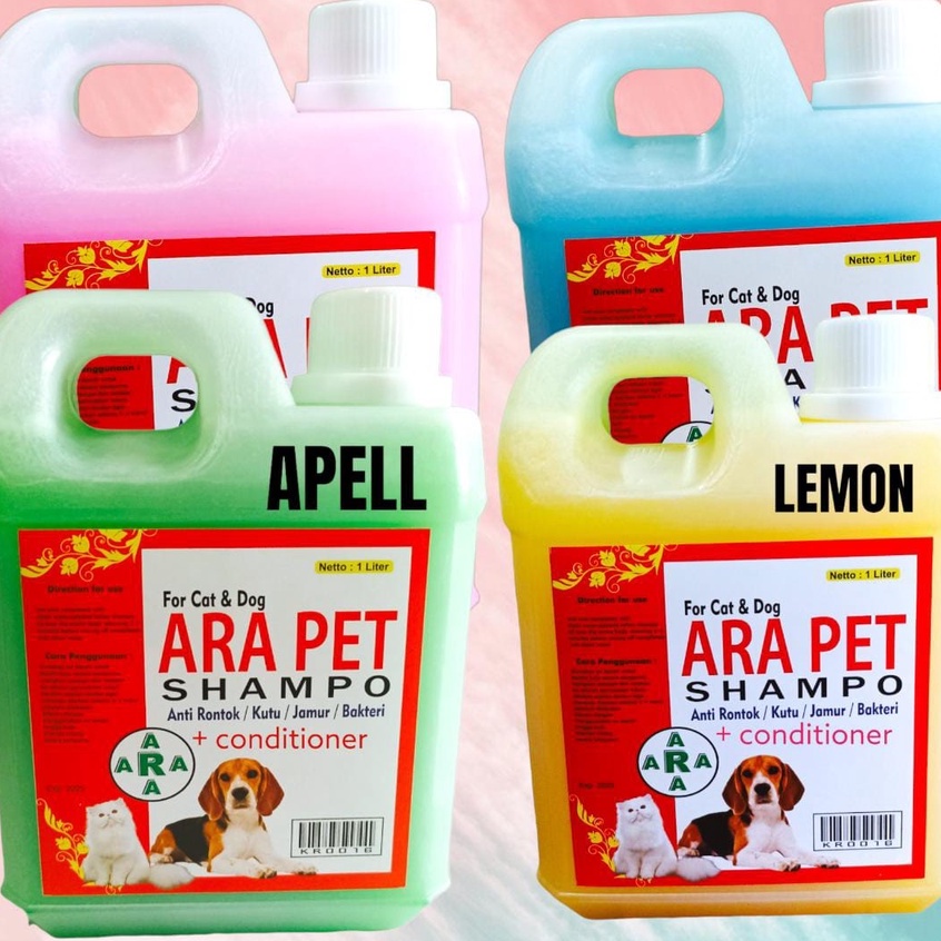 shampo kucing 1 liter anti rontok / kutu / jamur / bacteri sampo + conditioner