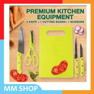 Pisau Set  Talenan Dapur  Murah  5 in 1 Set  Alat  Memotong Set  