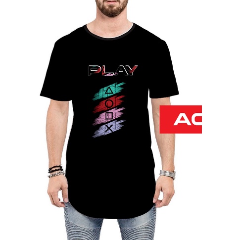 kaos longline terbaru motif game ps