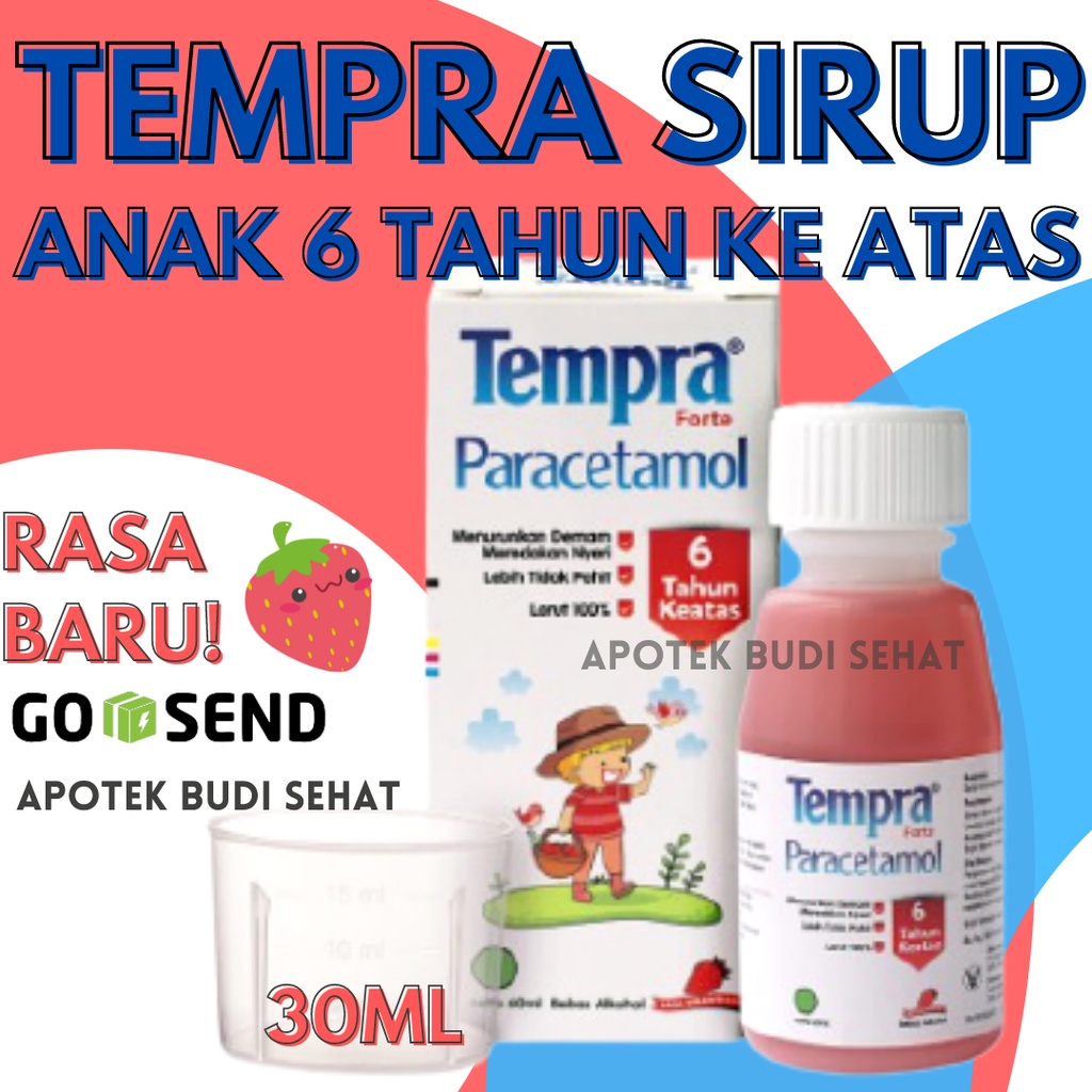 BARU Tempra Forte Sirup Anak 30mL Obat Demam Anak Stroberi Anggur Obat Turun Panas Anak Tempra 6 tah
