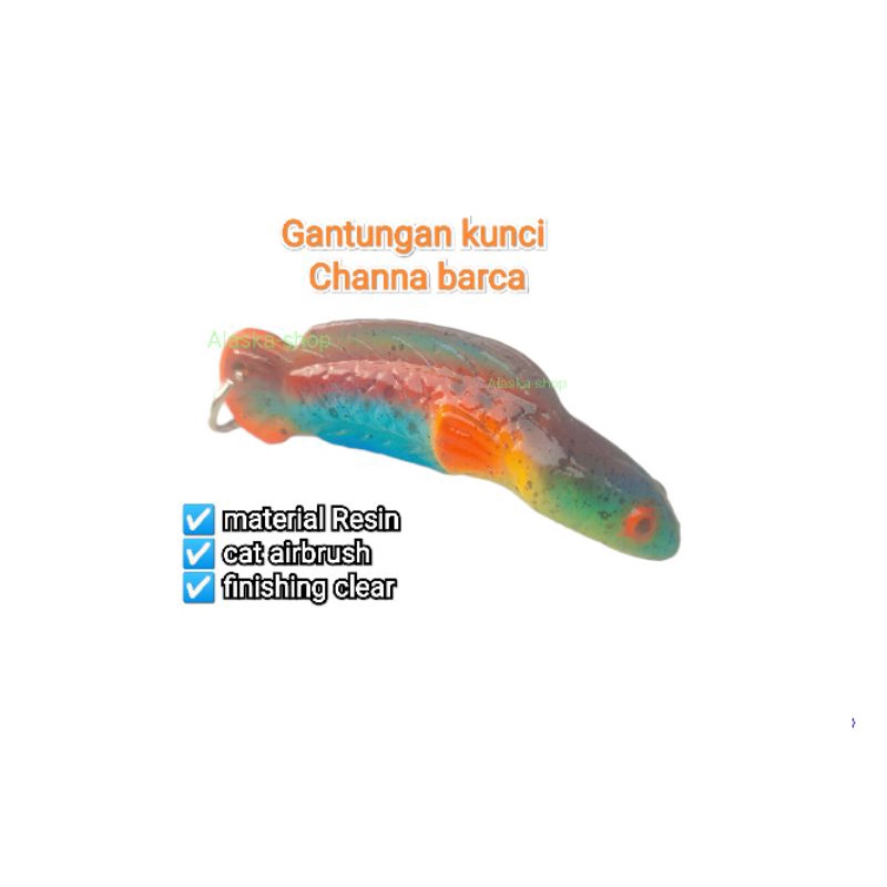 Gantungan kunci Channa Barca bahan resin
