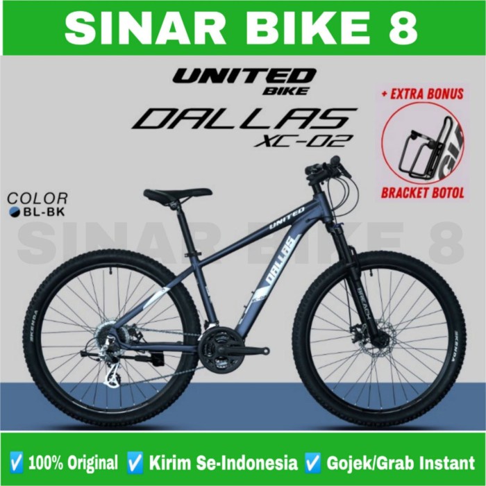 Sepeda Gunung MTB UNITED DALLAS XC-02 Ukuran 27.5 Inch Alloy 24 Speed