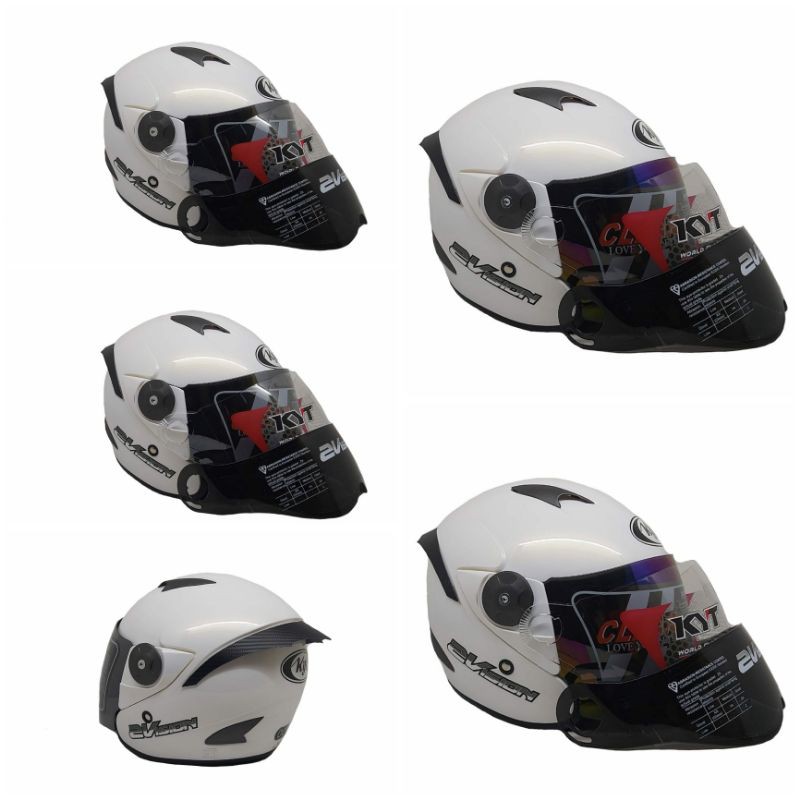 Helm Kyt 2 Vision White | Putih Paket Ganteng