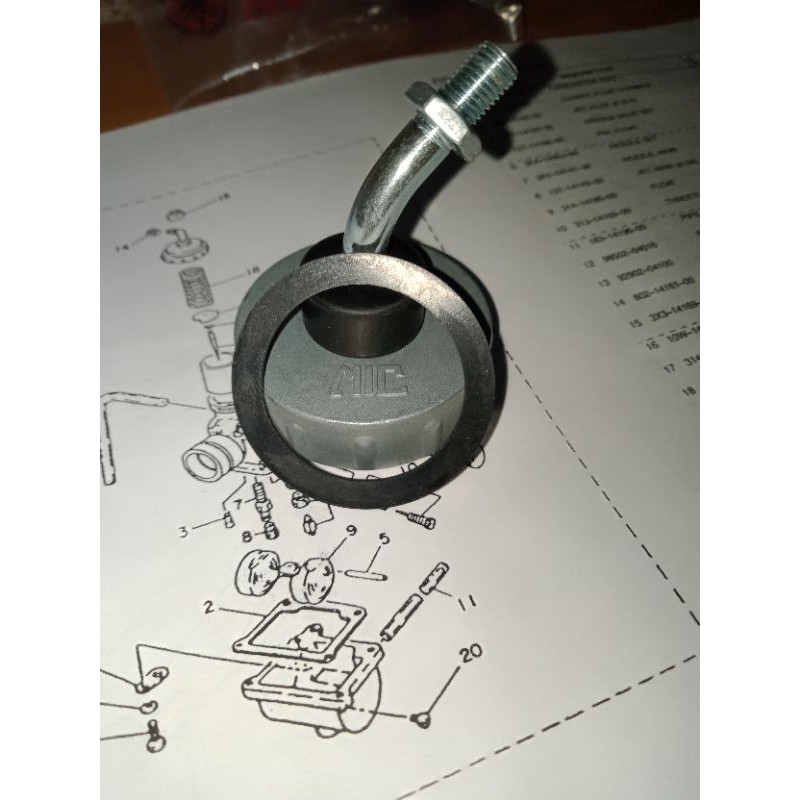 karet seal tutup karburator RX king rxk rxz Rzr RGR Troch Kawasaki Ar 125